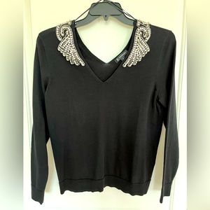 Jeweled black top. Brand New Never Worn
